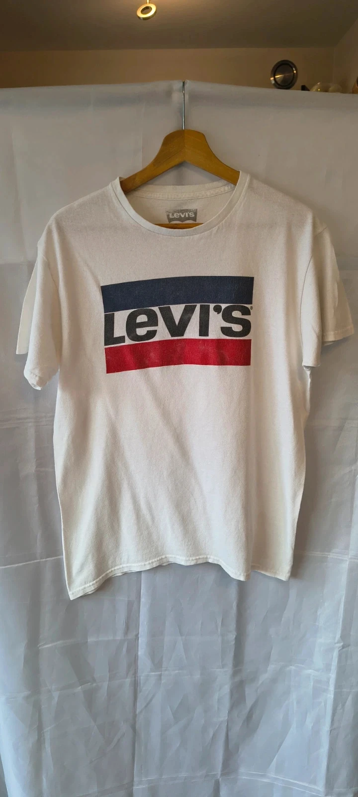 Vintage Levi's T-shirt Wit | M | 100% Katoen | Klassiek Logo | Goede Staat #271 – photo 2